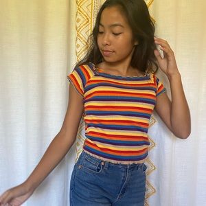 Off the shoulder crop top